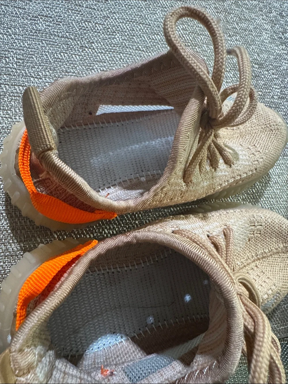 Kids Breathable Knit Sneakers - Tan, Kids Beige Knit Slip On Sneakers Size 11.5